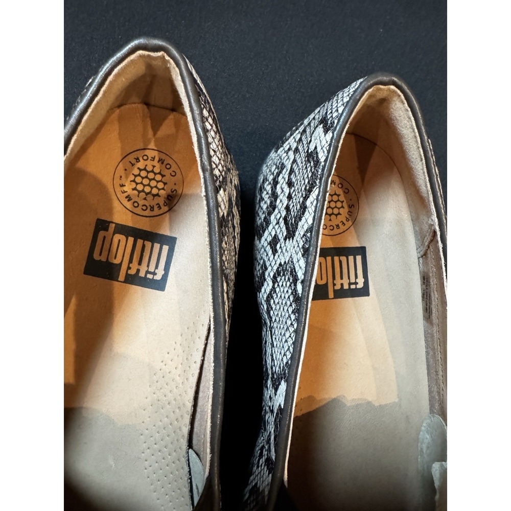 FitFlop F-Mode SupercomFF Snake Print Slip On Loafers Women's US 9 EU 41 Comfort - Picture 9 of 11